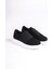 Siyah Süet Lastikli Slip-On Günlük Erkek Günlük Ayakkabı 3