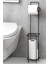 Wc Banyo Tuvalet Ayaklı Kağıtlık Yedekli Tuvalet Kağıtlığı Mat Siyah Vc 1
