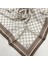Levidor Ekru - Kahve Monogram Desenli Tivil İpek Eşarp 27642 - 05 2