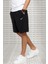 Shorts Club Swoosh Jersey Unisex Yazlık Ince %100 Pamuklu Şort Siyah 1