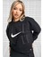 Dri Fit Fleece Training Loose Fit Crop Sweat Bol Kesim Siyah Sweatshirt 4