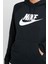 Sportswear Essential Fleece Hoodie Kapüşonlu Siyah Sweatshirt 2