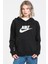 Sportswear Essential Fleece Hoodie Kapüşonlu Siyah Sweatshirt 5
