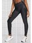 One Dri Fit Training Shine Black Leggings Toparlayıcı 2 Iç Cepli Siyah Parlak Tayt 1