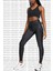 One Dri Fit Training Shine Black Leggings Toparlayıcı 2 Iç Cepli Siyah Parlak Tayt 4