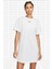 Sportswear Organic Cotton Short Sleve Dress Nakış Swooslu Beyaz Elbise 1