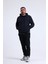 Lacivert Yandan Cepli Kapüşonlu Sweatshirt 2