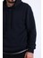 Lacivert Yandan Cepli Kapüşonlu Sweatshirt 4