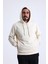 Ekru Yandan Cepli Kapüşonlu Sweatshirt 3