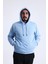 Mavi Yandan Cepli Kapüşonlu Sweatshirt 4