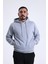Gri Melanj Yandan Cepli Kapüşonlu Sweatshirt 1