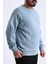 Gök Mavisi Parçalı Kaşkorse Detaylı Bisiklet Yaka Sweatshirt 2