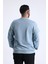 Gök Mavisi Parçalı Kaşkorse Detaylı Bisiklet Yaka Sweatshirt 5