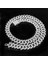 12 Mm. Gri Kalın 60 Cm. Taşlı Alloy Erkek Zincir EU77BY 1