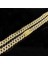 12 Mm. Gold Kalın 60 Cm. Taşlı Alloy Erkek Zincir EU77SR 2