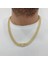 12 Mm. Gold Kalın 60 Cm. Taşlı Alloy Erkek Zincir EU77SR 3