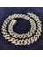 15 Mm. Gold Kalın 45 Cm. Taşlı Alloy Kadın Zincir EU79SR 1