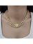 15 Mm. Gold Kalın 45 Cm. Taşlı Alloy Kadın Zincir EU79SR 2
