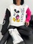 Mickey Mouse Desenli Oversize Sweatshirt 2