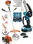2'li Set 9 Hp Benzinli Çim Ot Biçme Yan Tipi Tırpan ve 598VF Şarjlı Zinçirli Dal Budama Testeresi 1