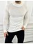 Kazak Slim Fit Tüylenmez Naturel Pamuk Triko Boğazlı Balıkçı Yaka Kazak 5