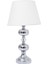 TH-250047 - Krom Renk Toplu Metal Desen Ayaklı Kristal Cam Abajur Masa Lambası 1
