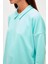 Düz Renk Uzun Kollu Polo Yaka Sweatshirt-Turkuaz 5