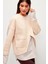 Poplin Garnili Oversize Sweatshirt-Vizon 3