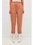 Düz Renk Beli Lastikli Klasik Pantolon-Camel 3