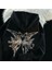 Y2K Butterfly Sırt Baskılı Oversize Siyah Kapşonlu Hoodie Sweatshirt 1
