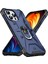 iPhone 15 Pro Max Için Halka Tutucu Standlı Çift Katmanlı Telefon Kılıfı - Lacivert (Yurt Dışından) 1