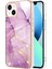 iPhone 15 Plus Için Mermer Şık Desenli Tpu Tampon Telefon Kılıfı - Pembe (Yurt Dışından) 1