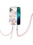 iPhone 15 Pro Max Için Mermer Yumuşak Tpu Kordonlu Darbeye Dayanıklı Telefon Kılıf - Beyaz (Yurt Dışından) 2
