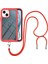 iPhone 15 Plus Için Şeffaf Bumper Shockproof Ayarlanabilir Çapraz Askılı Tam Koruma Kılıf-Kırmızı (Yurt Dışından) 1