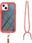 iPhone 15 Plus Için Şeffaf Bumper Shockproof Ayarlanabilir Çapraz Askılı Tam Koruma Kılıf-Kırmızı (Yurt Dışından) 2