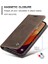 iPhone 15 Pro Için Retro Pu Deri Cüzdan Flip Standlı Telefon Kılıfı - Kahve (Yurt Dışından) 4