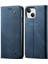 iPhone 15 Plus Için Kot Deri Flip Cüzdan Standlı Telefon Kılıfı - Mavi (Yurt Dışından) 1