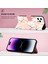 iPhone 15 Pro Için Mermer Desenli Pu Deri Cüzdan Telefon Kılıfı - Pembe - Beyaz (Yurt Dışından) 4