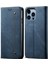 iPhone 15 Pro Için Kot Deri Flip Cüzdan Standlı Telefon Kılıfı - Mavi (Yurt Dışından) 1