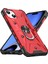 iPhone 15 Plus Için Halka Tutucu Standlı Çift Katmanlı Telefon Kılıfı - Kırmızı (Yurt Dışından) 1
