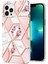 iPhone 15 Pro Için Mermer Ince Yumuşak Tpu Darbeye Dayanıklı Telefon Kılıf - Pembe (Yurt Dışından) 1