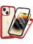 iPhone 15 Plus Için Yerleşik Ekran 360 Tam Koruma Telefon Kılıfı - Kırmızı (Yurt Dışından) 1