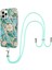 iPhone 15 Pro Için Mermer Yumuşak Tpu Kordonlu Darbeye Dayanıklı Telefon Kılıf - Yeşil (Yurt Dışından) 1
