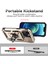 iPhone 15 Için Halka Ayaklı ve Kayar Kamera Kapaklı Telefon Kılıf - Altın (Yurt Dışından) 5