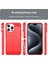 iPhone 15 Pro Max Için Yumuşak Karbon Fiber Fırçalanmış Tpu Telefon Kılıfı - Kırmızı (Yurt Dışından) 3