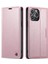 iPhone 15 Pro Için Deri Cüzdan Flip Standlı Telefon Kılıfı - Pembe (Yurt Dışından) 1