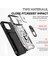 iPhone 15 Pro Max Için Halka Ayaklı ve Kayar Kamera Kapaklı Telefon Kılıf - Gümüş (Yurt Dışından) 4