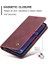 iPhone 15 Plus Için Retro Pu Deri Cüzdan Flip Standlı Telefon Kılıfı - Kırmızı (Yurt Dışından) 4