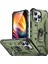 iPhone 15 Pro Max Için Halka Tutucu Standlı Çift Katmanlı Telefon Kılıfı - Dark Yeşil (Yurt Dışından) 2