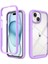 iPhone 15 Için Hibrit Bumper Tam Koruma Telefon Kılıfı - Mor (Yurt Dışından) 1